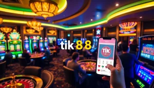 Trải nghiệm lối chơi đầy kịch tính tại tik 88, với bàn casino sang trọng và máy đánh bạc sống động.