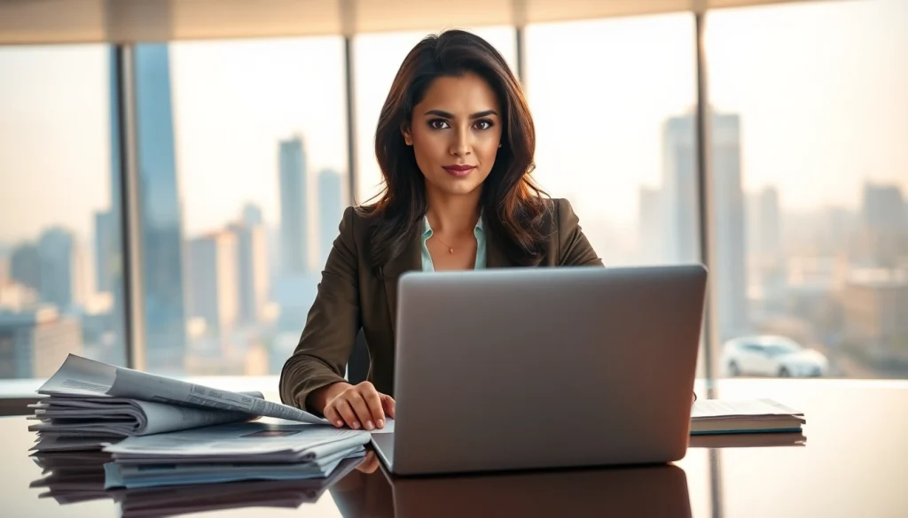 Engaging journalist reporting Bollywood updates at https://theopinionatedindian.com with a dynamic cityscape background.