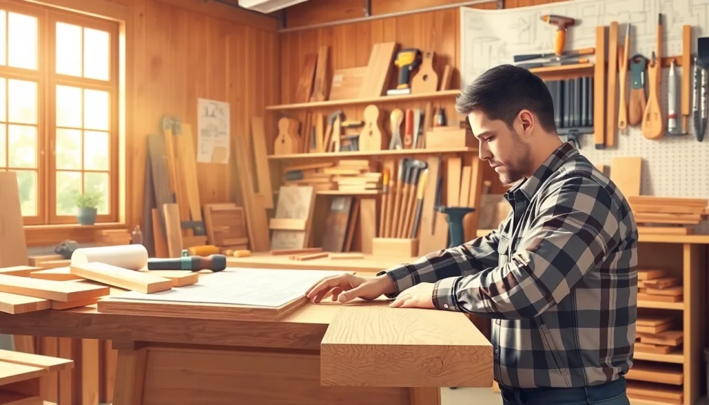 Engaged carpenter in a workshop, highlighting the Carpentry Apprenticeship Near Me.