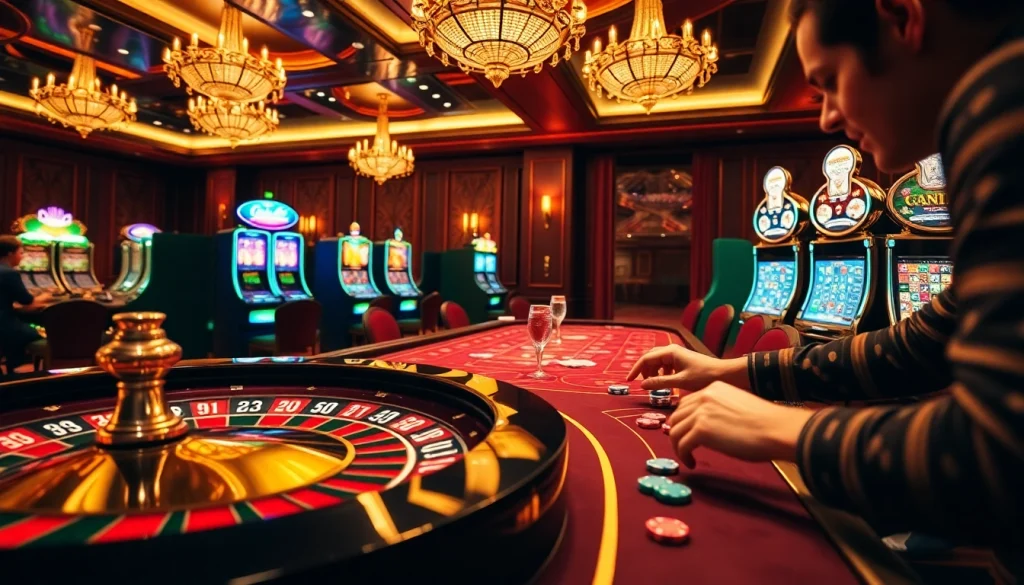 Experience the thrill of casino gaming at https://topclub.space/ with a vibrant roulette wheel and poker chips.