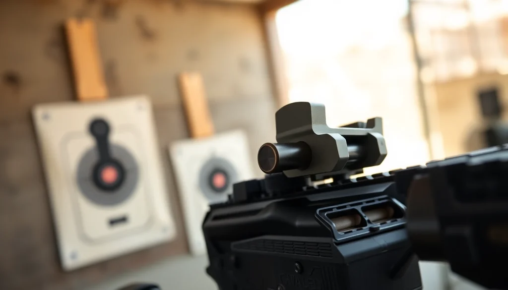 A dynamic showcase of an AR15 super safety trigger in action, emphasizing its sleek design and functionality.