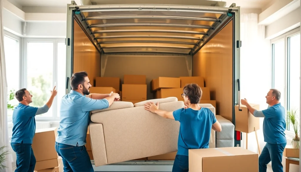 Removalists Kiama expertly loading furniture into a moving truck with professionalism and care.