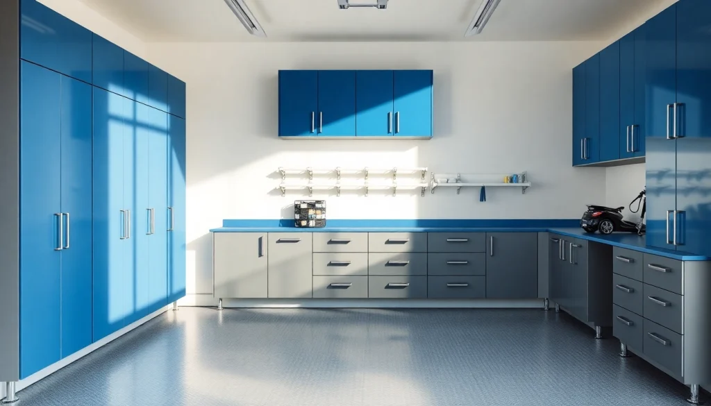 Organize your space with stylish garage cabinets, providing functional storage and a sleek look.