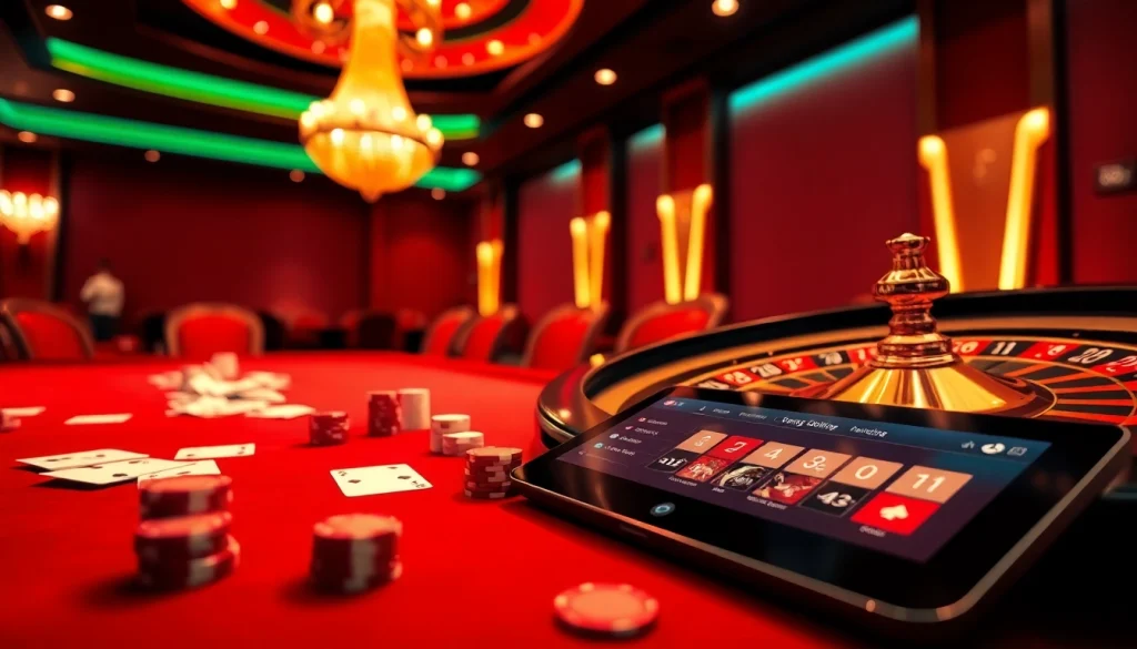 Engaging poker scene on the trang chủ okwin platform highlighting excitement and elegance in online gambling.