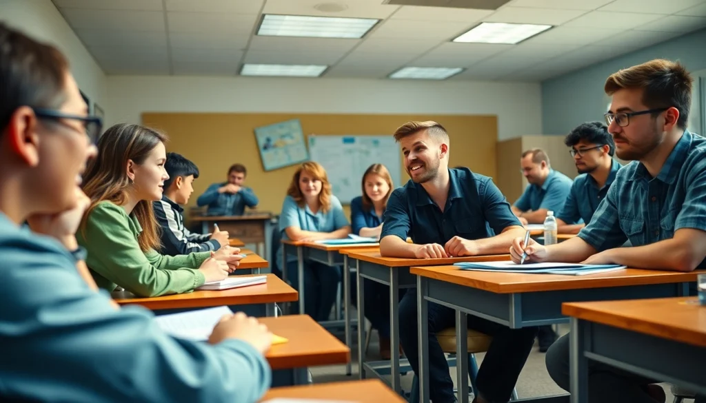 Students engaged in learning at trade schools oahu classroom, highlighting hands-on education.