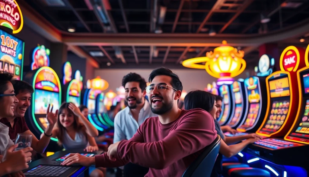 Permainan menarik petanitoto di lingkungan gaming yang penuh energi.