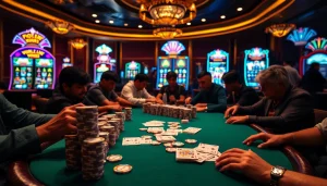 Experience high-stakes poker action at obraltoto with glamorous casino settings.