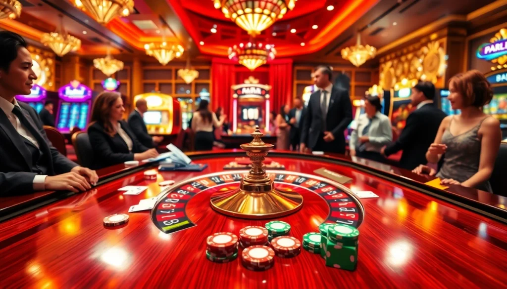 Experience luxurious gaming with say88 at a vibrant casino roulette table.