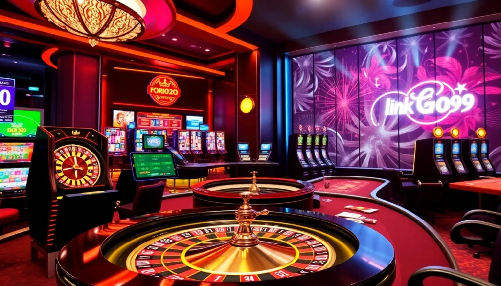 Experience thrilling online gambling with link Go99 and luxurious casino visuals.