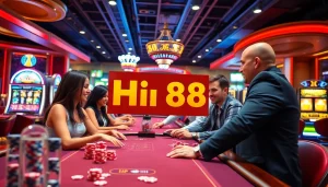 Experience the thrill of online gambling with Hi88 link mới in a vibrant casino scene.