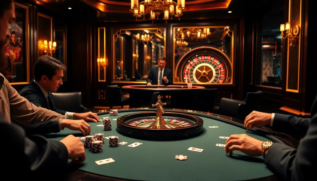 Experience high-stakes poker at https://5gbett.com.br with vibrant chips and a professional dealer.