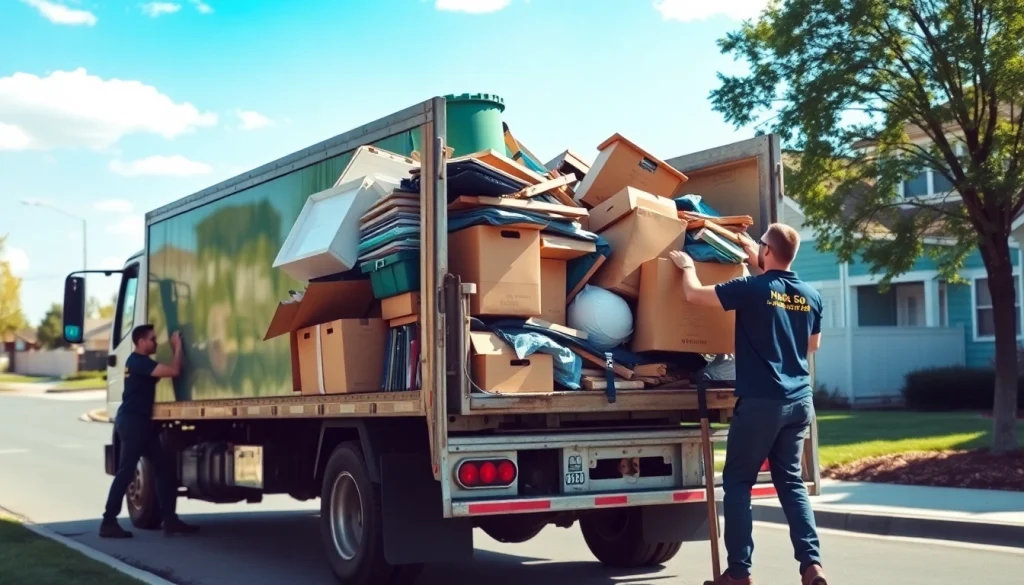 Streamline your junk removal with https://myeasyjunkremoval.com featuring a professional team at work.