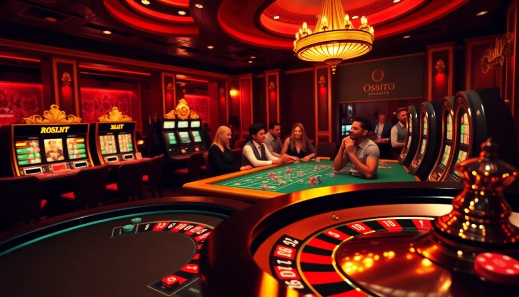 Rasakan sensasi obraltoto di kasino yang ramai dengan permainan roulette dan poker.
