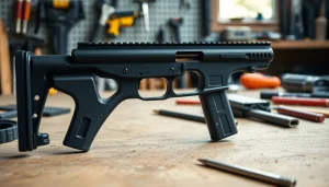 Assembling a polymer 80 frame with precision tools and detailed craftsmanship.