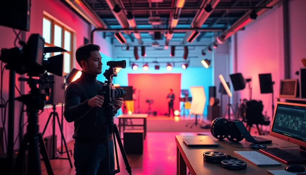 Engage with the top Video Production Company Phoenix showcasing professional videography in a vibrant studio setup.