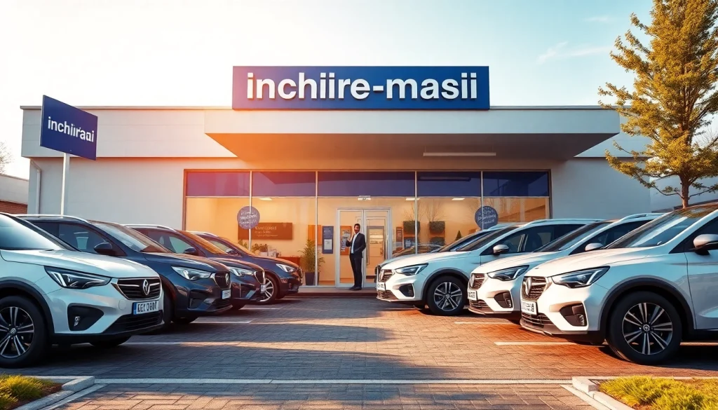 inchiriere masini rental agency in Chișinău with a lineup of modern cars