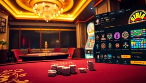 Gamblers enjoying a thrilling experience at https://i5bet.it.com/ with poker, roulette, and slots.