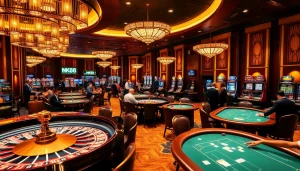 Experience the excitement of NK88 with vibrant casino games and luxurious decor.
