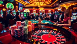 Experience thrilling gaming at 789f.com with luxury casino tables and vibrant players.