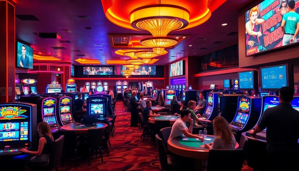 Pinco Casino cashback tədqiqatı ilə şanslı oyunçuların mükafatlandığı müasir kazino atmosferi.