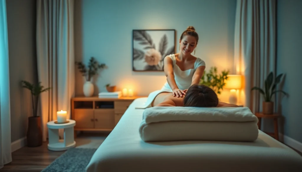 Experience premium 출장안마 with a serene massage setup, showcasing relaxation and professional service.