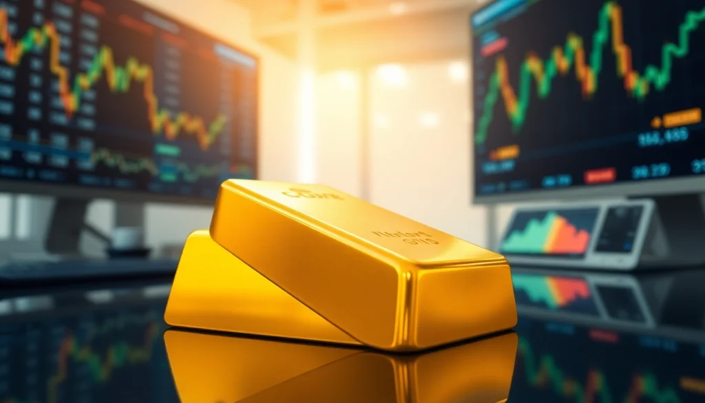 Analyze the price of gold today alongside live stock market data to understand market trends.