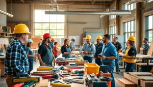 Learn about trade schools oahu with students actively engaged in hands-on training in a vibrant classroom setting.