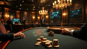 Playing poker with high stakes chips amidst the hidden wiki gambling excitement.