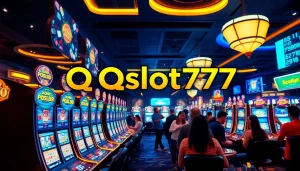 Jelajahi dunia qqslot777 dengan mesin slot berwarna cerah dan pemain antusias.