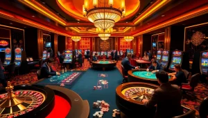 Engaged players exploring high-stakes gaming strategies at tylekeo.asia's luxurious casino scene.