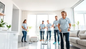 Providing professional cleaning services calgary with a dedicated team in action.