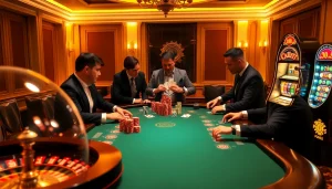 The hidden wiki official inspires a thrilling casino scene with engaged gamblers at a poker table.