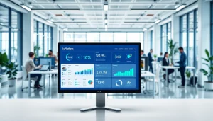 Engaging interface of 1cplatform displayed within a modern workspace.