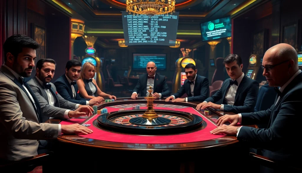 Engage in thrilling gameplay at a casino featuring hidden wiki dark web themes with poker chips and roulette wheels.