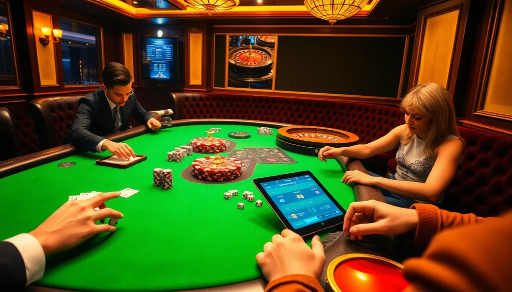 Players engaging with a stunning setup at XX 88 casino, showcasing betting excitement.