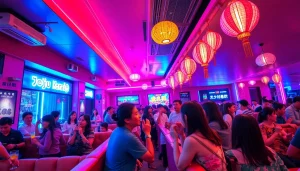 활기찬 제주 밤문화를 보여주는 노래방과 함께 제주도유흥 문화를 담은 이미지.