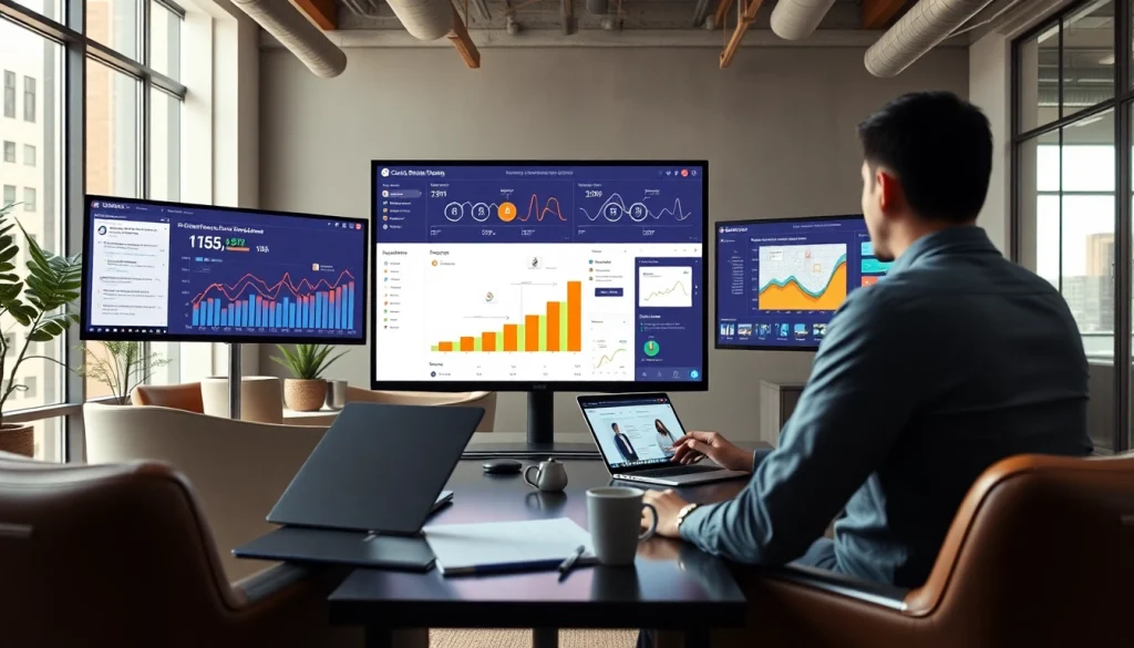 Klynt interface showcasing vibrant charts and tools in a modern workspace.