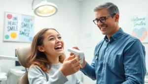 Teen teeth straightening Hawthorn with a caring orthodontist brightening a young patient's smile.